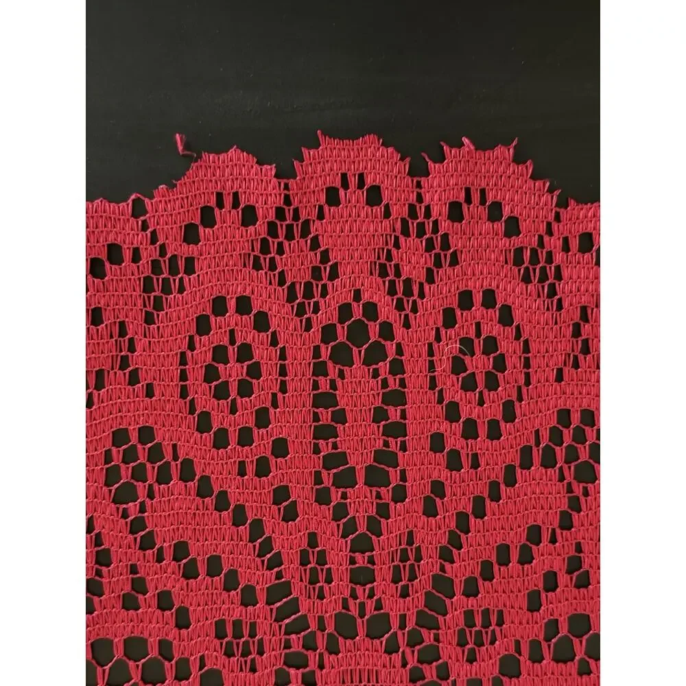 Vintage Red Lace Doily Bundle Set of 3 Holiday Christmas Valentine Table Decor